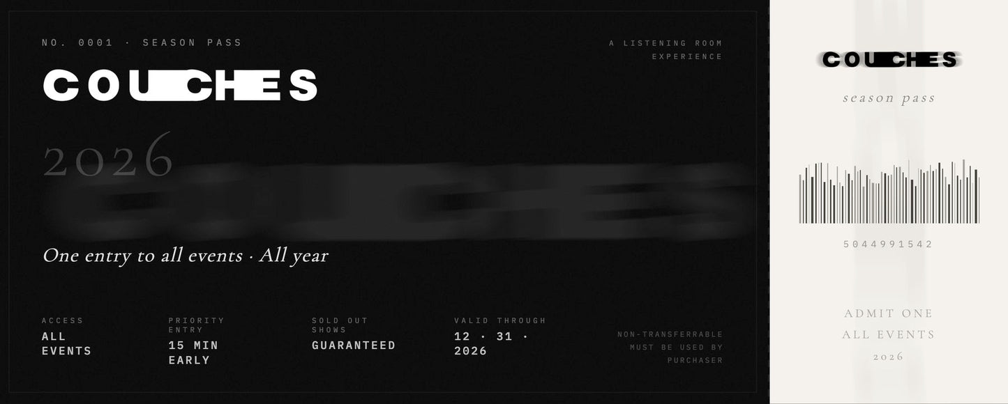 COUCHES 2026 - FULL SEASON PASS